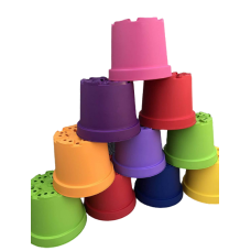 10 x COLOURED 5 LITRE PLANT POTS